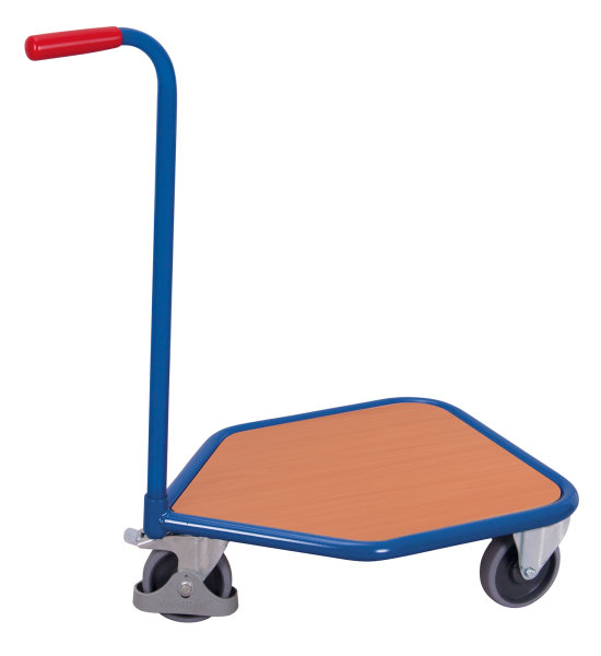 Griffroller mit Boden, 150 kg Traglast, 565 x 450 mm, blau