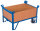 Rollplatte mit 4 W&auml;nden, 500 kg Traglast, 990 x 685 mm, blau