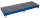 Auffangwanne mit Gitterrost f&uuml;r 4 F&auml;sser a 200 l, 1000 kg Traglast, 2380 x 790 mm, blau