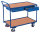 Tischwagen mit 2 Ladefl&auml;chen und 2 Schubladen, 250 kg Traglast, 985 x 605 mm, blau