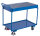 Tischwagen mit 2 Ladefl&auml;chen und Gitterrost, 250 kg Traglast, 995 x 595 mm, blau