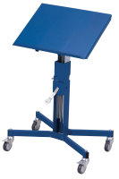 Materialständer mit Handkurbel, 150 kg Traglast, 510 x 410 mm, blau
