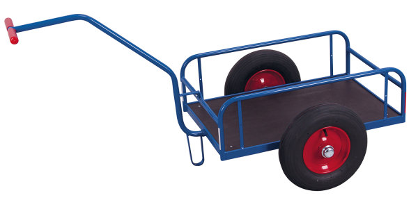 Handwagen ohne Bordwand, 400 kg Traglast, 825 x 535 mm, blau