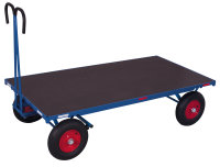 Handpritschenwagen ohne Bordwand, 1000 kg Traglast, 1200 x 800 mm, blau