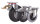 Bremsrolle mit Luftreifen, 150 x 30 mm, grau, Luftbereifung 150 x 30 mm - grau - Rille - 2PR, Platte: 104 x 80 mm