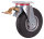 Bremsrolle mit Luftreifen, 230 x 65 mm, schwarz, Bremsrolle mit Stahl-Felge, alusilber, Rollenlager, Luftbereif., 230x65mm-schwarz-Rille-2PR