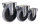 Bockrolle, 200 x 40 mm, grau, elektrisch leitf&auml;hig, Polypropylen - Rollenk&ouml;rper mit elastischem antistatischem Performa Gummireifen, auf Polyamidfelge