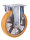Bockrolle Polyurethan, 200 x 50 mm, einteilige Aluminiumfelge mit beidseitig, eingespre&szlig;ten Rillenlagern und fest aufvul-