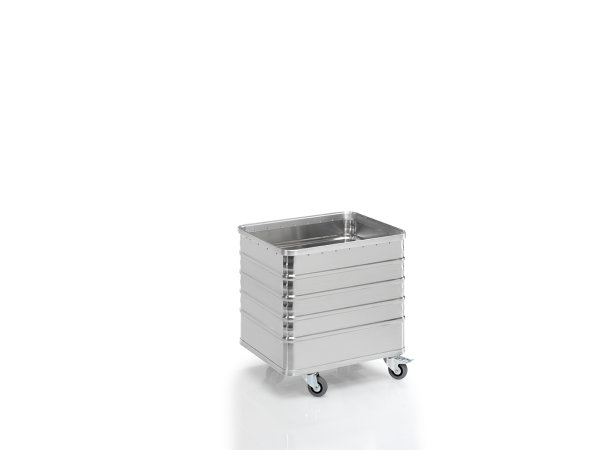 Transportwagen mit Deckel und geschlossenen W&auml;nden, G&reg;-TRANS D 3008 / 235 D , 700x550x580 mm, Tragkraft 200 kg, aus Aluminium