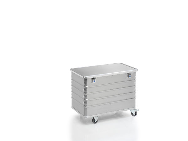 Transportwagen mit Deckel und geschlossenen W&auml;nden, G&reg;-TRANS D 3008 / 330 B, 960x550x610 mm, Tragkraft 200 kg, aus Aluminium