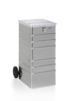 Datenentsorgungsbehälter, G®-DOCU D 1009 / 240 S , 450x550x990 mm, Tragkraft 100 kg, aus Aluminium