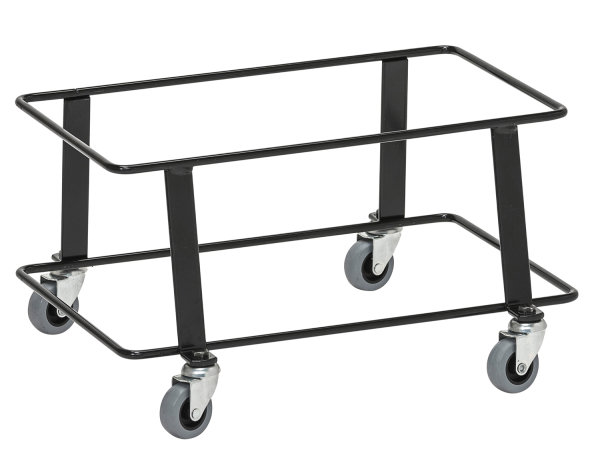 Einkaufskorb Sammelwagen, 430x285x285 mm, 50 kg Tragf&auml;higkeit, Schwarz