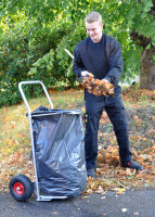 M&uuml;llsackst&auml;nder , 600x600x900 mm, 150 kg Tragf&auml;higkeit, Grau, luftbereift