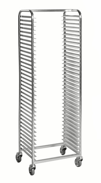 Tablettwagen, 36 Ebenen, 600x440x1880 mm, 150 kg Tragf&auml;higkeit, Verzinkt, mit Bremsen