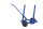 Plattenwagen, 1600x600x800 mm, 200 kg Tragf&auml;higkeit, Blau, luftbereift