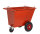 Abfallwagen 400 l, 1310x720x1000 mm, 750 kg Tragf&auml;higkeit, mit unplattbaren R&auml;dern, Rot