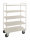 Etagenwagen mit 5 B&ouml;den, vollst&auml;ndig geschwei&szlig;t, 5 Ebenen, 955x550x1470 mm, 400 kg Tragf&auml;higkeit, Wei&szlig;, ohne Bremsen