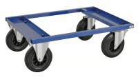 Palettenwagen - niedrig, 800x600x270 mm, 800 kg Tragf&auml;higkeit, Blau, ohne Bremsen