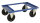 Palettenwagen - niedrig, 800x600x270 mm, 800 kg Tragf&auml;higkeit, Blau, mit Bremsen