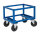 Palettenwagen - niedrig, 800x600x650 mm, 800 kg Tragf&auml;higkeit, Blau, ohne Bremsen