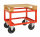 Palettenwagen - niedrig, 800x600x650 mm, 800 kg Tragf&auml;higkeit, Rot, ohne Bremsen