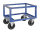 Palettenwagen - niedrig, 800x600x650 mm, 800 kg Tragf&auml;higkeit, Rot, mit Bremsen
