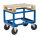 Palettenwagen - niedrig, 800x600x654 mm, 800 kg Tragf&auml;higkeit, Blau, ohne Bremsen