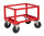 Palettenwagen - niedrig, 800x600x654 mm, 800 kg Tragf&auml;higkeit, Rot, ohne Bremsen