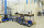 Tischwagen, 2 Ebenen, 1200 x 800 mm, 500 kg Tragf&auml;higkeit, Blau / MDF, braun, ohne Bremsen