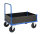 Kofferwagen, 1 Ebenen, 1000x700x900 mm, 500 kg Tragf&auml;higkeit, Blau / Verzinkt, mit Bremsen