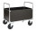 Kofferwagen, 1000x700x900 mm, 500 kg Tragf&auml;higkeit, Verzinkt / MDF, braun, ohne Bremsen