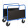 Plattformwagen, 1 Ebenen, 1000x700x900 mm, 500 kg Tragf&auml;higkeit, Blau / Verzinkt, ohne Bremsen