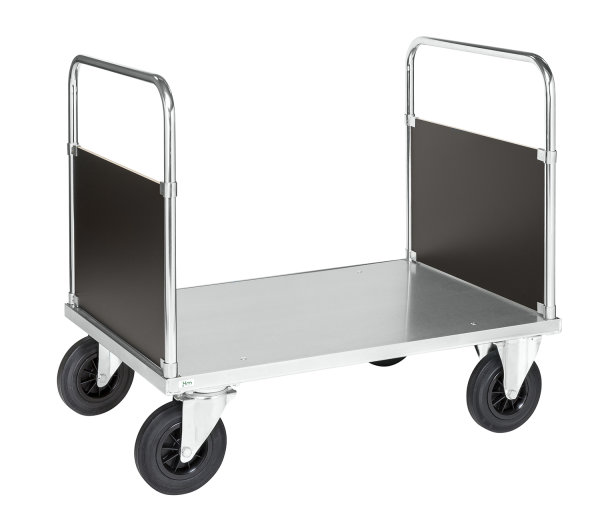 Plattformwagen, 1130 x 800 mm, 500 kg Tragf&auml;higkeit, Verzinkt, mit Bremsen