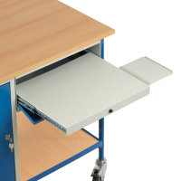 Rolltisch 5866, 1120 x 650  mm, 150 kg Tragf&auml;higkeit, Blau, mit Bremse