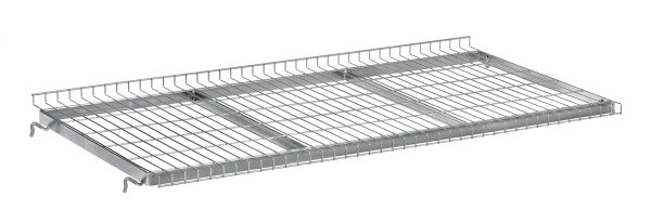 Drahtgitterboden f&uuml;r Kommissionierwagen, 650 x 510  mm, 40 kg Tragf&auml;higkeit, Silber