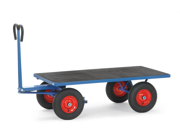 Handpritschenwagen 6405V mit Zug&ouml;se, 1600 x 900  mm, 1000 kg Tragf&auml;higkeit, Blau