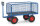Handpritschenwagen 6434L mit Zug&ouml;se, 1200 x 800  mm, 1000 kg Tragf&auml;higkeit, Blau, luftbereift