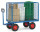 Handpritschenwagen 6444L, 1200 x 800  mm, 1000 kg Tragf&auml;higkeit, Blau, luftbereift