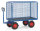 Handpritschenwagen 6445V mit Zug&ouml;se, 1600 x 900  mm, 1000 kg Tragf&auml;higkeit, Blau