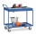 Tischwagen 2722, 2 Ebenen, 1000 x 600  mm, 300 kg Tragf&auml;higkeit, Blau, mit Bremse