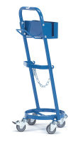Stahlflaschenroller 51161, 410x970 mm, 80 kg Tragfähigkeit, Blau, mit Bremse