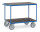Tischwagen 2403 mit wasserfesten Plattformen, 2 Ebenen, 1200 x 800  mm, 600 kg Tragf&auml;higkeit, Blau, mit Bremse