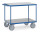 Tischwagen 2403 mit Hart-PVC-Plattformen, 2 Ebenen, 1200 x 800  mm, 600 kg Tragf&auml;higkeit, Blau, mit Bremse