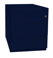 Rollcontainer Note™ mit Griffleiste, 3 Universalschubladen, Farbe oxfordblau