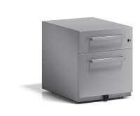 Bisley Rollcontainer Note™ mit Griff, 1 Universalschublade, 1 HR-Schublade, verschiedene Größen und Farben