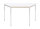 Bisley Mehrzwecktisch, Trapez, Gestell aus Stahl, 30 x 30 mm, verchromt, Farbe: 399 chrom; Tischplatte 25 mm, verschiedene Gr&ouml;&szlig;en und Farben