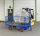 Schwerlastwagen, 2000 x 1000 mm, 1500 kg Tragf&auml;higkeit, Blau, luftbereift, mit Gitteraufbau