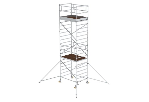 Rollger&uuml;st 1,35x1,80 m mit Ausleger &amp; Doppel-Plattform Plattformh&ouml;he 5,35 m