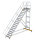 Plattformtreppe 45&deg; fahrbar Stufenbreite 800 mm 18 Stufen Aluminium geriffelt