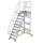 Plattformtreppe 60&deg; fahrbar Stufenbreite 800 mm 10 Stufen
